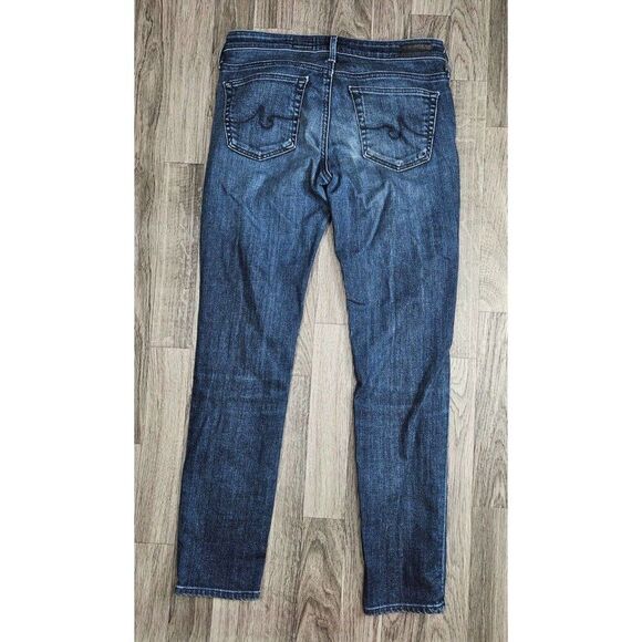 Adriano Goldschmied Womens Size 26 R Stevie Ankle Embroidered Denim Blue Jeans - Picture 2 of 11